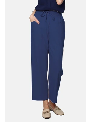 Le Jardin du Lin Lniane spodnie w kolorze granatowym rozmiar: 42