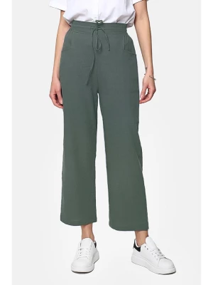 Le Jardin du Lin Lniane spodnie w kolorze khaki rozmiar: 36