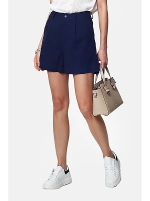Le Jardin du Lin Lniane szorty w kolorze granatowym rozmiar: 36