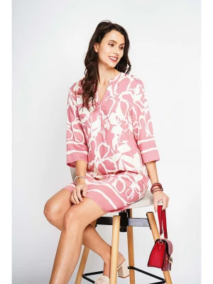 Le Jardin du Lin Sukienka w kolorze biało-jasnoróżowym rozmiar: 36