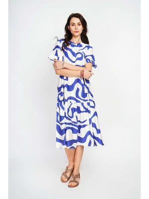 Le Jardin du Lin Sukienka w kolorze biało-niebieskim rozmiar: 36