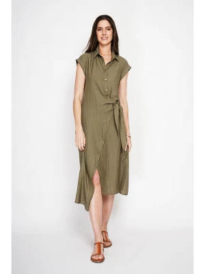 Le Jardin du Lin Sukienka w kolorze khaki rozmiar: 42