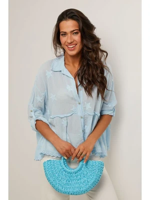 Le Monde du Lin Bluzka w kolorze błękitnym rozmiar: 34/36