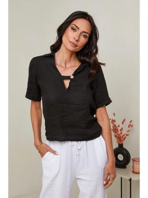 Le Monde du Lin Lniana bluzka w kolorze czarnym rozmiar: 36/38