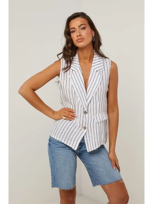 Le Monde du Lin Lniana kamizelka w kolorze białym rozmiar: 40/42