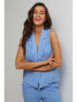 Le Monde du Lin Lniana kamizelka w kolorze błękitnym rozmiar: 38/40