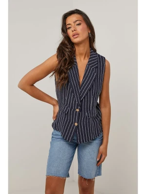 Le Monde du Lin Lniana kamizelka w kolorze granatowym rozmiar: 36/38