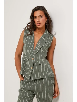 Le Monde du Lin Lniana kamizelka w kolorze khaki rozmiar: 40/42