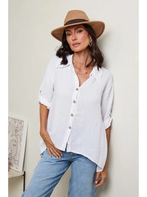 Le Monde du Lin Lniana koszula w kolorze białym rozmiar: 40/42