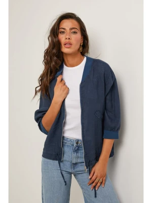 Le Monde du Lin Lniana kurtka w kolorze granatowym rozmiar: 38/40