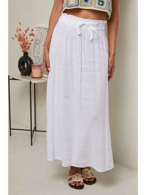 Le Monde du Lin Lniana spódnica w kolorze białym rozmiar: 38/40