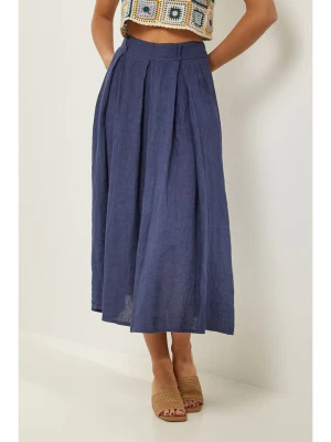 Le Monde du Lin Lniana spódnica w kolorze granatowym rozmiar: 36/38