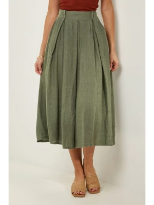 Le Monde du Lin Lniana spódnica w kolorze zielonym rozmiar: 36/38