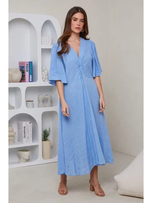 Le Monde du Lin Lniana sukienka w kolorze błękitnym rozmiar: 40/42
