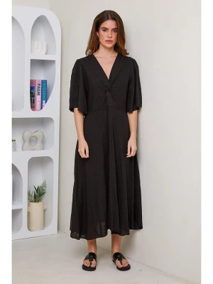 Le Monde du Lin Lniana sukienka w kolorze czarnym rozmiar: 38/40