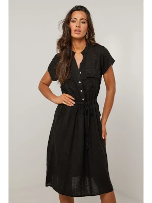 Le Monde du Lin Lniana sukienka w kolorze czarnym rozmiar: 38/40