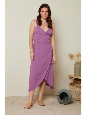Le Monde du Lin Lniana sukienka w kolorze fioletowym rozmiar: 38/40