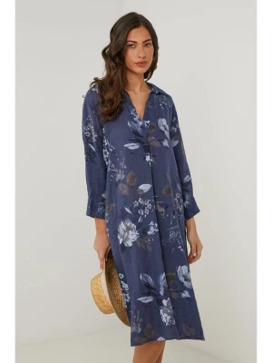 Le Monde du Lin Lniana sukienka w kolorze granatowym rozmiar: 34/36