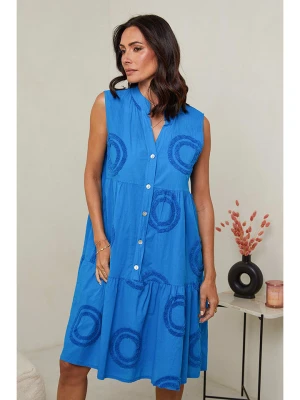 Le Monde du Lin Lniana sukienka w kolorze niebieskim rozmiar: 38/40