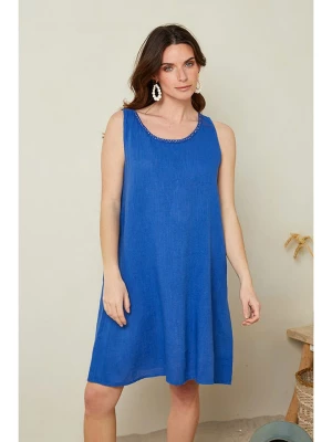 Le Monde du Lin Lniana sukienka w kolorze niebieskim rozmiar: 40/42