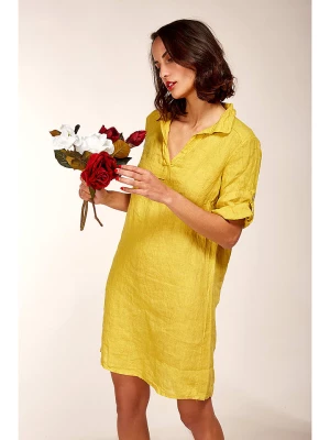 Le Monde du Lin Lniana sukienka w kolorze żółtym rozmiar: 40/42