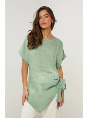 Le Monde du Lin Lniana tunika w kolorze zielonym rozmiar: 38/40