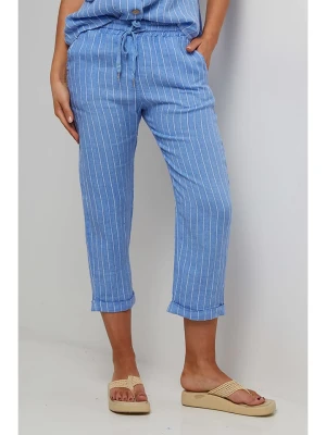 Le Monde du Lin Lniane rybaczki w kolorze błękitnym rozmiar: 38/40