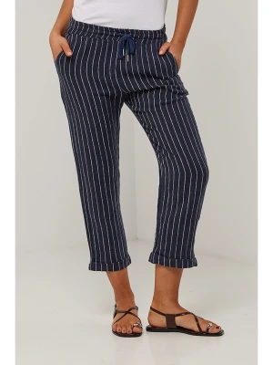 Le Monde du Lin Lniane rybaczki w kolorze granatowym rozmiar: 38/40