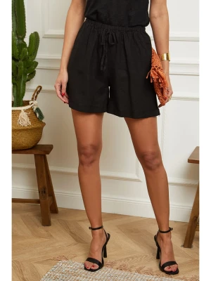 Le Monde du Lin Lniane szorty w kolorze czarnym rozmiar: 38/40
