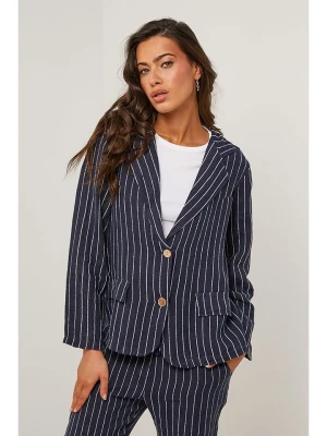Le Monde du Lin Lniany blezer w kolorze granatowym rozmiar: 40/42