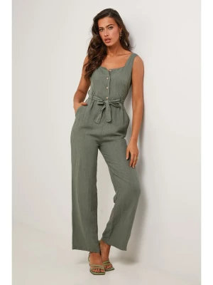 Le Monde du Lin Lniany kombinezon w kolorze zielonym rozmiar: 38/40