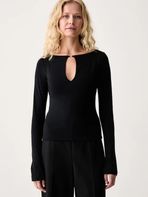 Le Privé bluzka damska z modalem SABINE TOP NOIR czarny