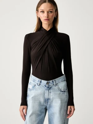 Le Privé body damskie z wiskozą JADE BODYSUIT MARRON brązowy
