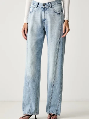 Le Privé jeansy relaxed fit damskie ICONIC JEANS niebieski