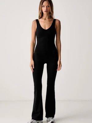 Le Privé kombinezon damski COMFORT FLARE JUMPSUIT czarny
