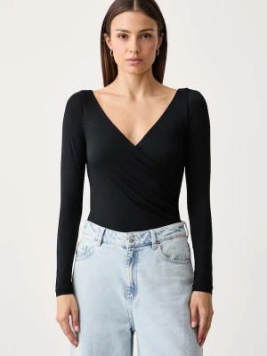 Le Privé longsleeve damski z modalem MARIETTE TOP NOIR czarny