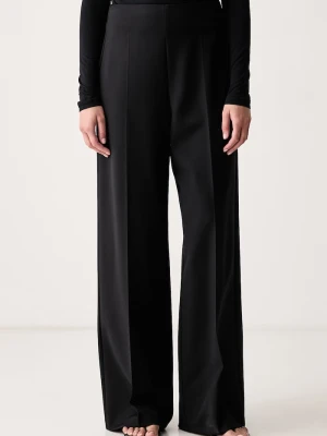 Le Privé spodnie garniturowe damskie z wiskozą LISON TROUSERS NOIR czarny