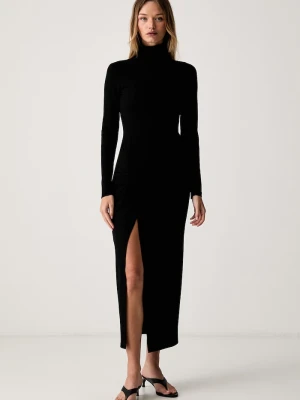 Le Privé sukienka bodycon z wiskozą SAPHIRA NOIR czarny