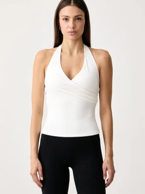 Le Privé top damski HALTER TANK biały