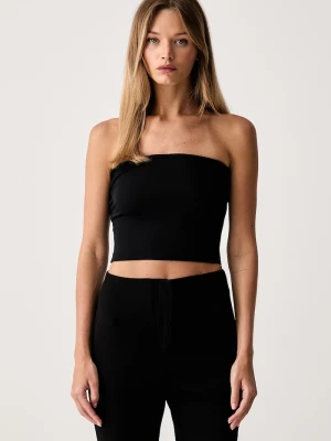 Le Privé top damski z modalu ZAHA BANDEAU TOP NOIR czarny