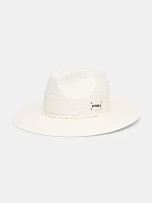 LE SH KA headwear kapelusz słomkowy damski pleciony biały
