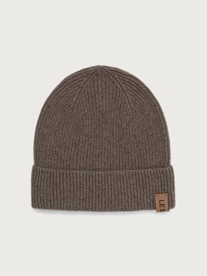 LE SH KA headwear LE SH KA czapka beanie damska wełniana Brown Cashnere Hat