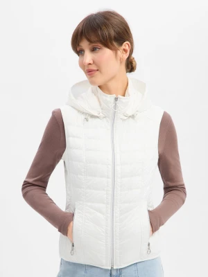 Lebek Damska pikowana kamizelka Kobiety biały,
