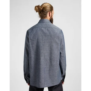 Lee 101 Heritage Workwear Relaxed Shirt Dry Blue Size