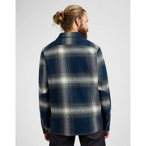 Lee 101 Heritage Workwear Relaxed Shirt Green Navy Plaid Size