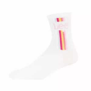 Lee 3 Pack Sports Socks White Striped Size