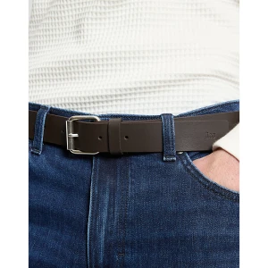 Lee Basic Leather Belt Dark Brown