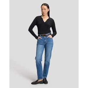 Lee Carol High Rise Straight Jean Lee Bridge Size 33x33