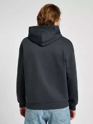 Lee Core Relaxed Hoodie Washed Black Size