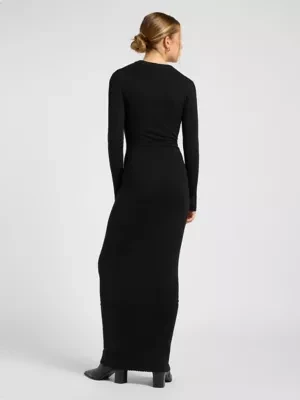 Lee Crew Neck Maxi Dress Unionall Black Size